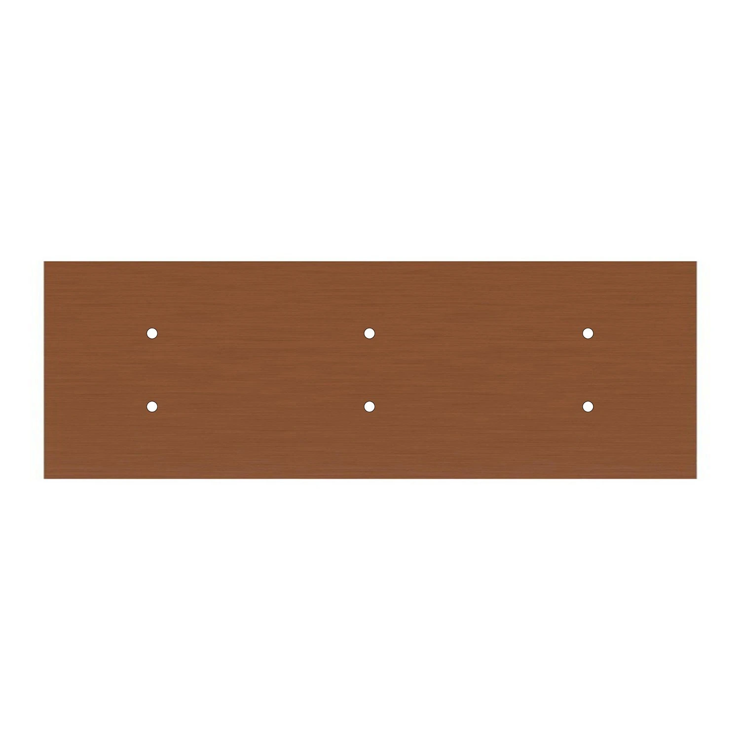 Rosone XXL Rose-One rettangolare a 6 fori e 6 fori laterali, dimensioni 675 x 225 mm