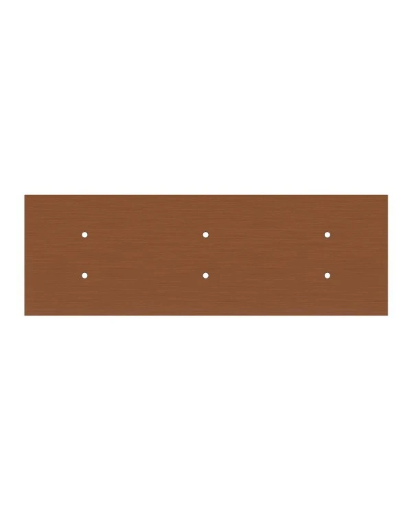 Rosone XXL Rose-One rettangolare a 6 fori e 6 fori laterali, dimensioni 675 x 225 mm
