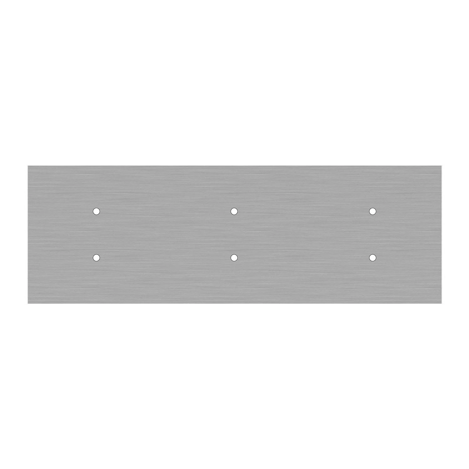 Rosone XXL Rose-One rettangolare a 6 fori e 6 fori laterali, dimensioni 675 x 225 mm