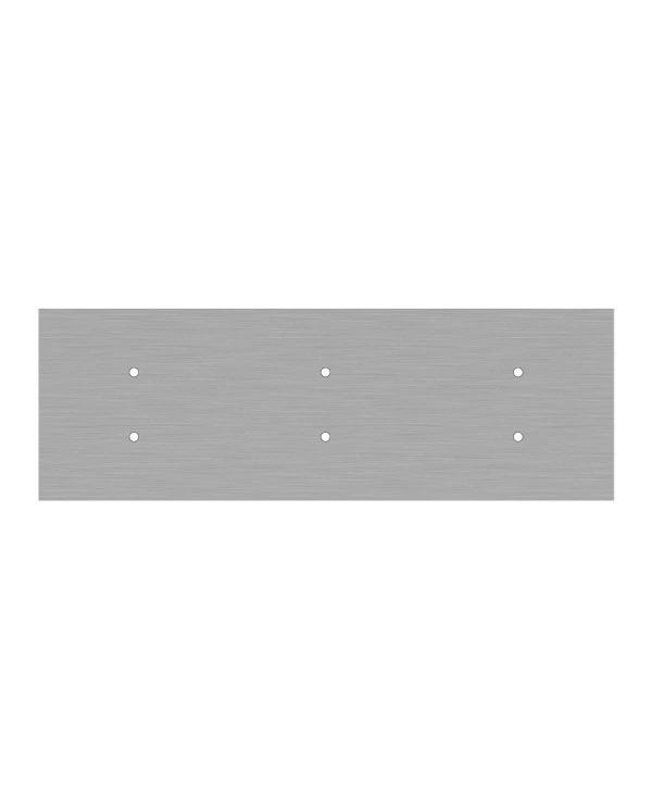 Rosone XXL Rose-One rettangolare a 6 fori e 6 fori laterali, dimensioni 675 x 225 mm