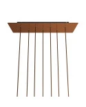 Rosone XXL Rose-One rettangolare a 7 fori e 6 fori laterali, dimensioni 675 x 225 mm