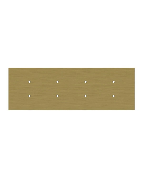 Rosone XXL Rose-One rettangolare a 8 fori e 6 fori laterali, dimensioni 675 x 225 mm