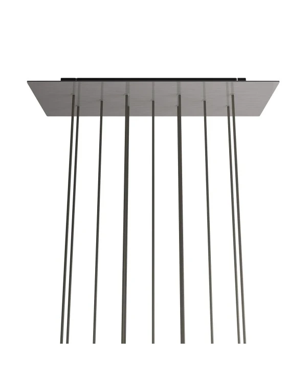 Rosone XXL Rose-One rettangolare a 11 fori e 6 fori laterali, dimensioni 675 x 225 mm