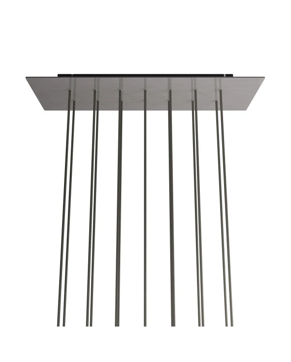 Rosone XXL Rose-One rettangolare a 14 fori e 6 fori laterali, dimensioni 675 x 225 mm