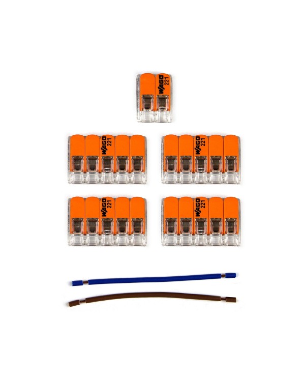 Kit di collegamento WAGO compatibile con cavo 2x per Rosone a 6 fori