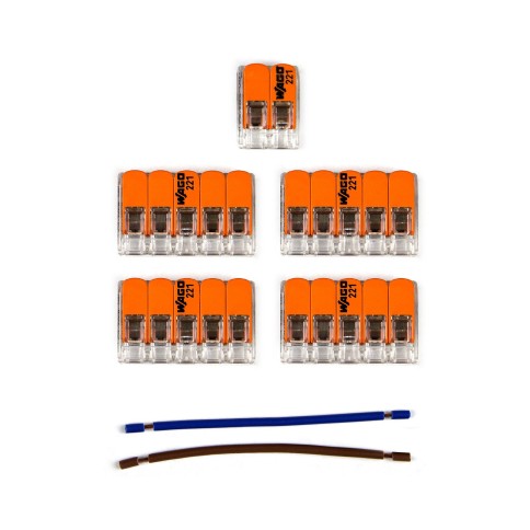 Kit di collegamento WAGO compatibile con cavo 2x per Rosone a 7 fori