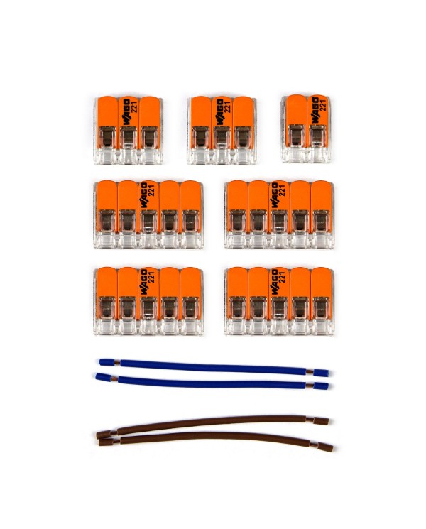 Kit di collegamento WAGO compatibile con cavo 2x per Rosone a 8 fori