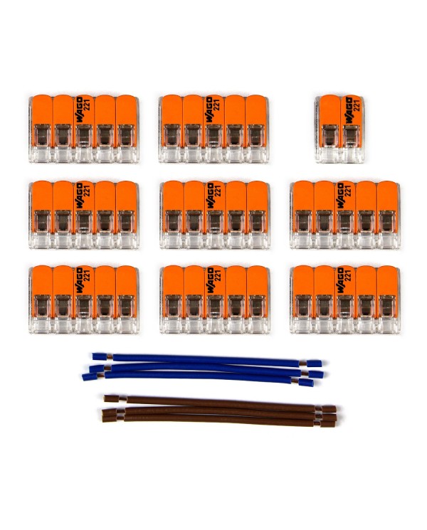 Kit di collegamento WAGO compatibile con cavo 2x per Rosone a 12 fori