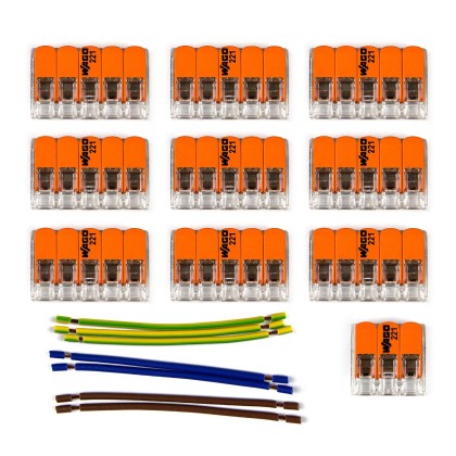 Kit di collegamento WAGO compatibile con cavo 3x per Rosone a 10 fori