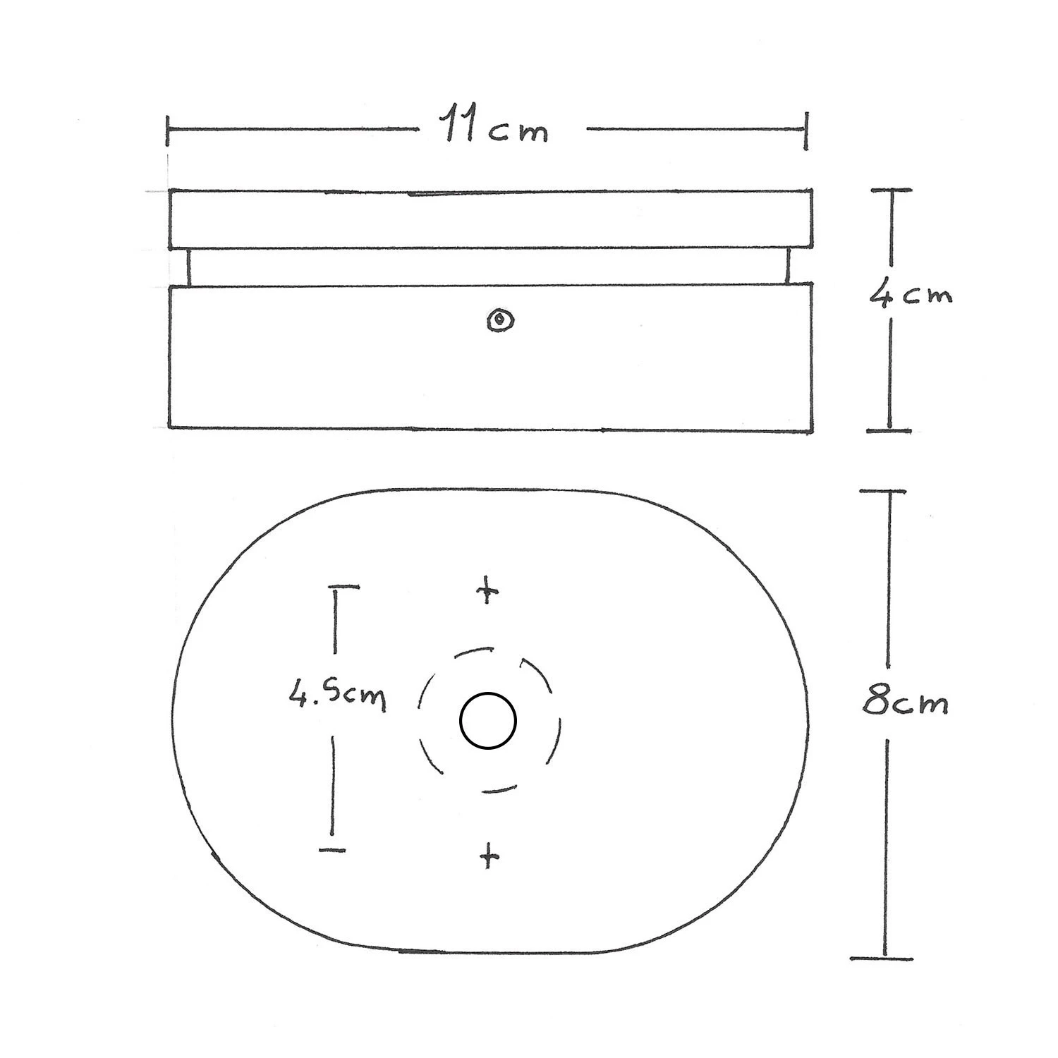 Rosone ovale in legno con un foro centrale e 2 fori laterali per cavo per catenaria e sistema Filé. Made in Italy