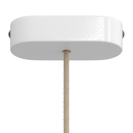 Kit rosone in legno ovale - Bianco