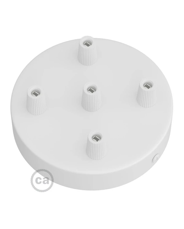 Kit rosone cilindrico in metallo a 5 fori