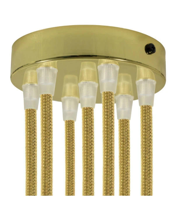 Kit rosone cilindrico in metallo a 7 fori