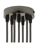 Kit rosone cilindrico in metallo a 7 fori