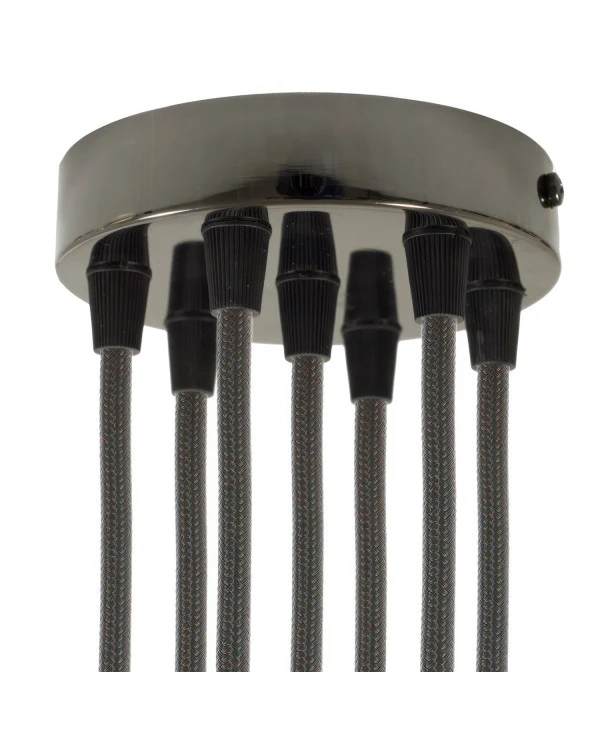 Kit rosone cilindrico in metallo a 7 fori