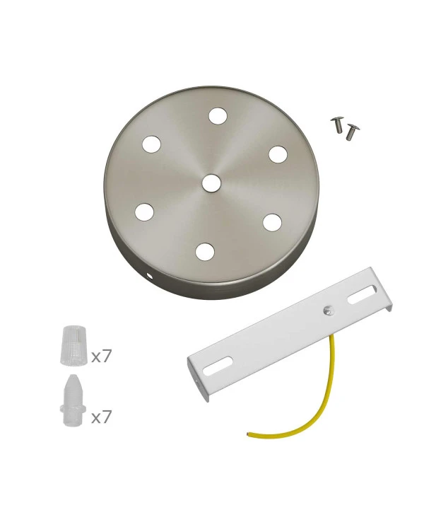 Kit rosone cilindrico in metallo a 7 fori