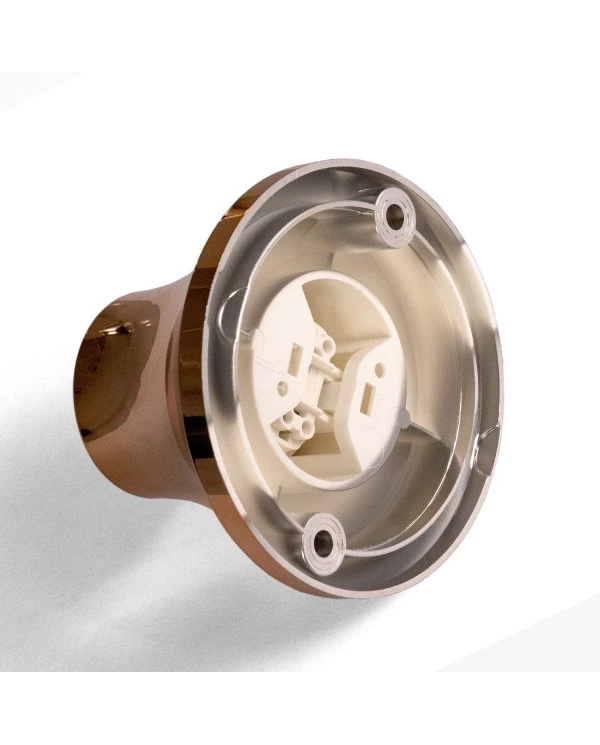 Portalampada metallizzato E27 a parete o soffitto