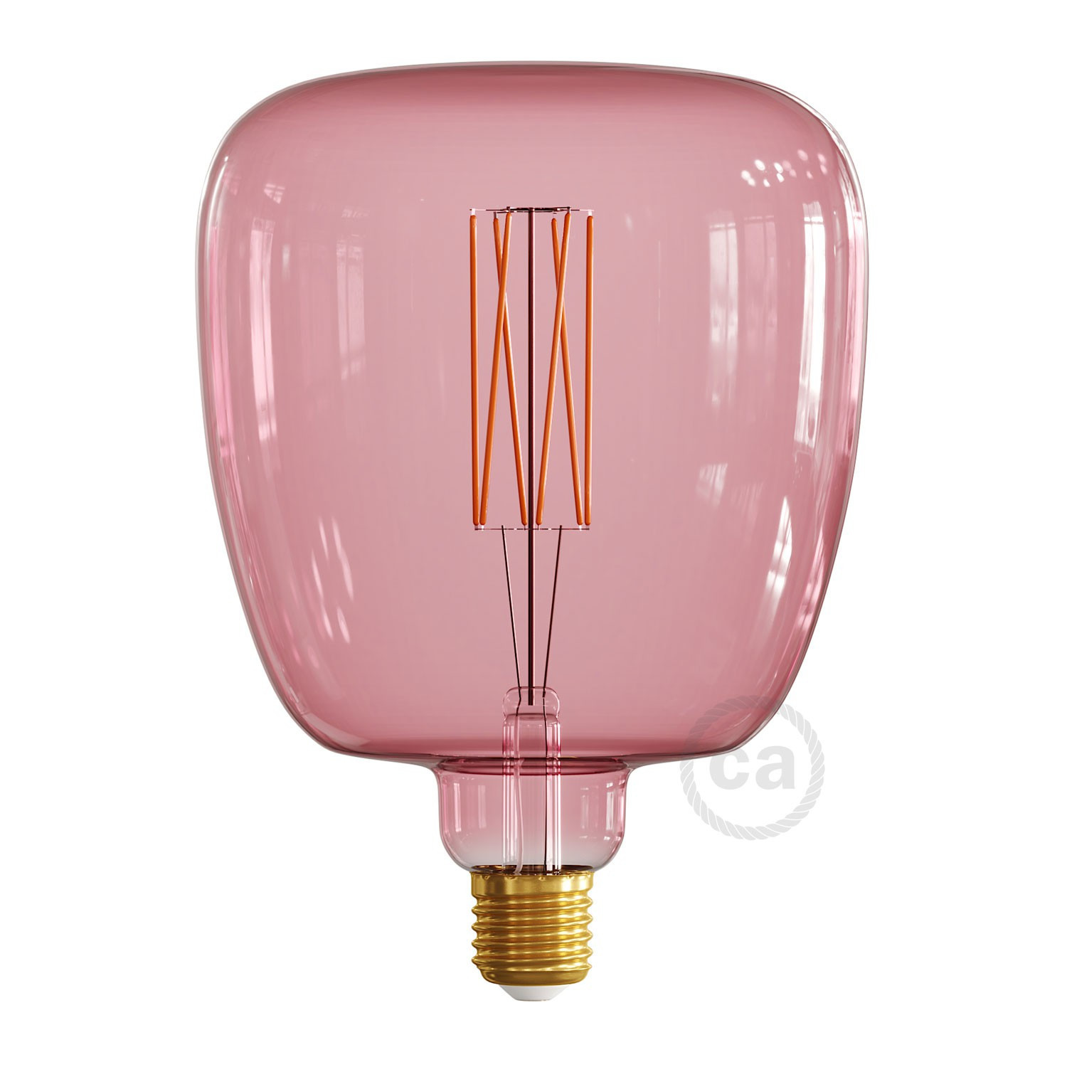 Lampadina LED XXL Bona linea Pastel Berry Red filamento Dritto 4W 100Lm E27 2200K Dimmerabile