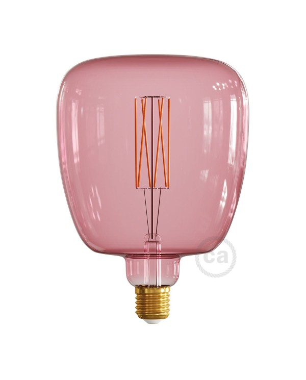 Lampadina LED XXL Bona linea Pastel Berry Red filamento Dritto 4W 100Lm E27 2200K Dimmerabile