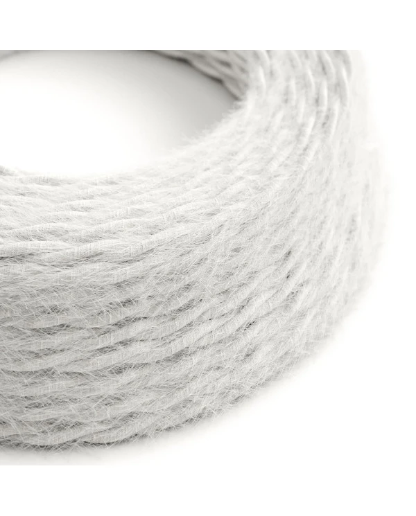 Cavo tessile per illuminazione Bianco Ottico Marlene - L'Originale Creative Cables, pensato per lampade originali - TP01