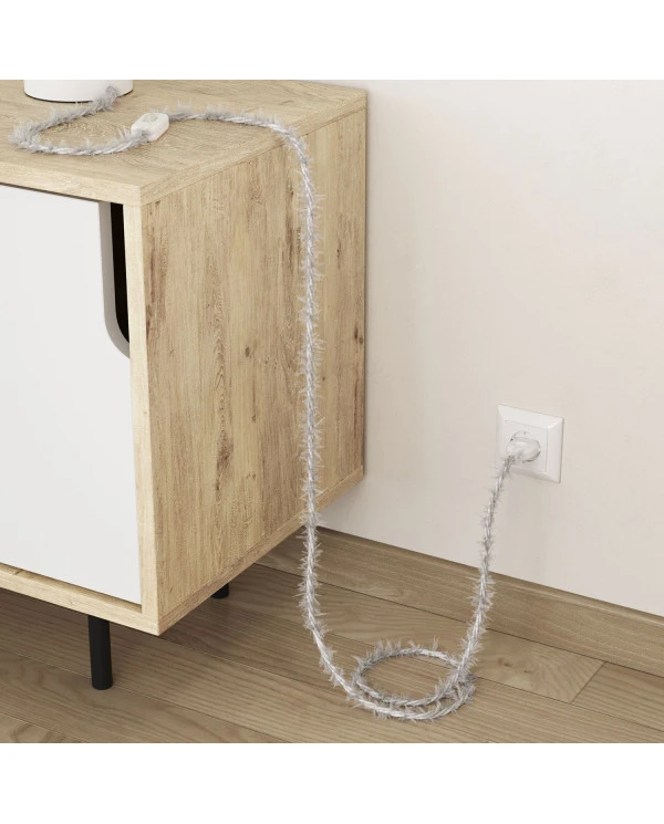Cavo tessile per illuminazione Bianco Ottico Marlene - L'Originale Creative Cables, pensato per lampade originali - TP01