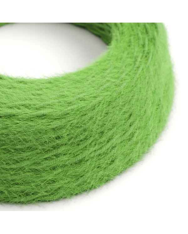 Filo elettrico ricoperto in tessuto Verde Prato Marlene - L'Originale Creative Cables, per lampade originali - TP06