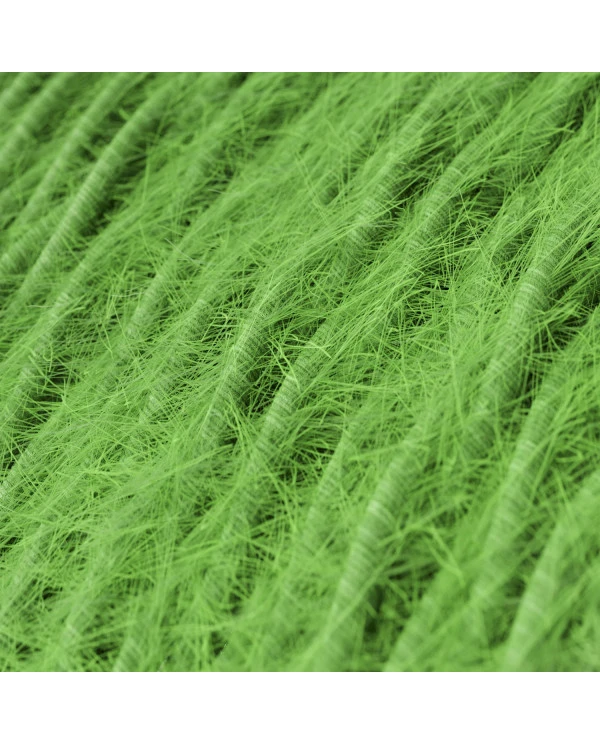 Filo elettrico ricoperto in tessuto Verde Prato Marlene - L'Originale Creative Cables, per lampade originali - TP06