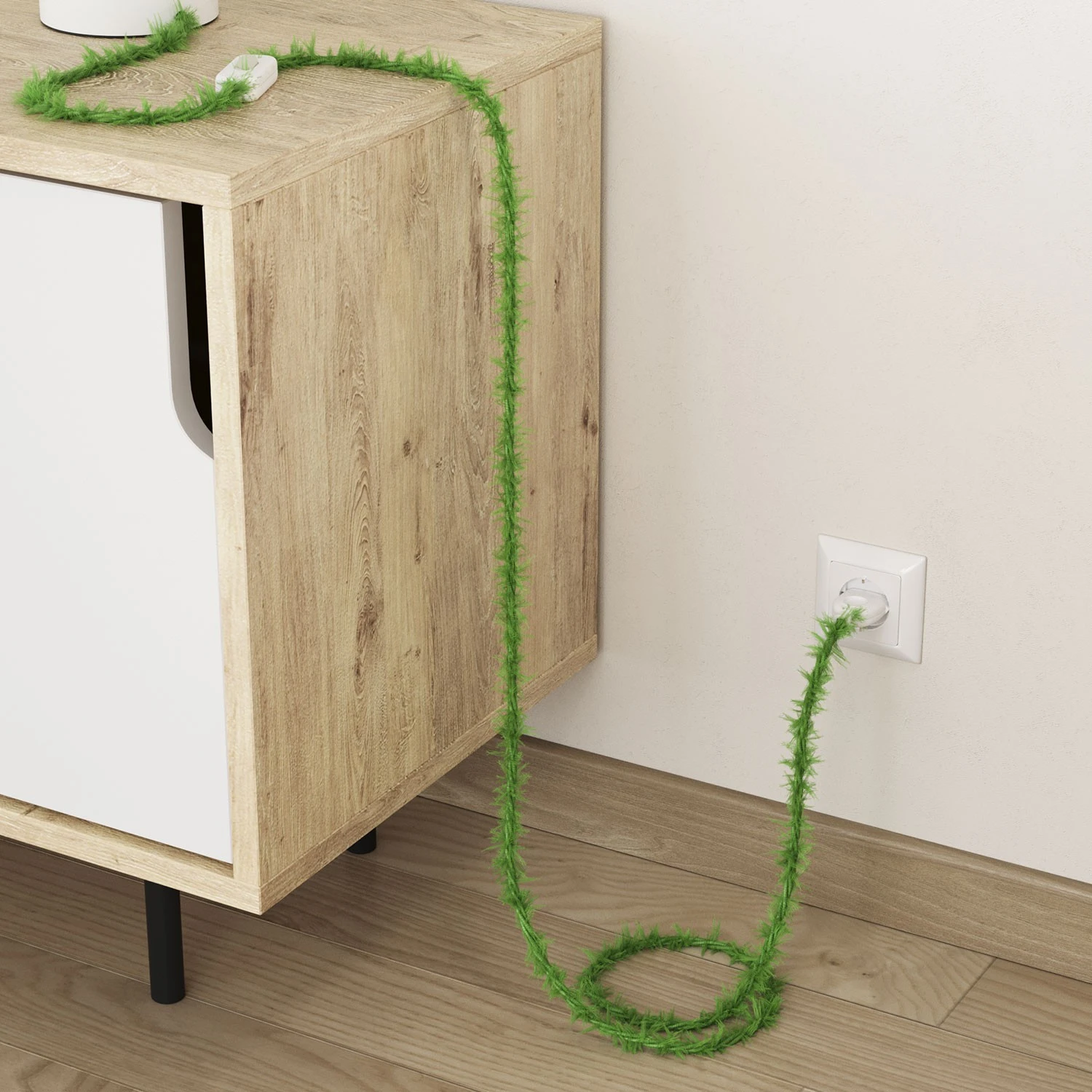 Filo elettrico ricoperto in tessuto Verde Prato Marlene - L'Originale Creative Cables, per lampade originali - TP06