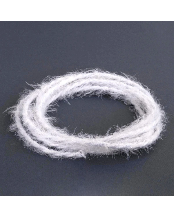 Cavo tessile per illuminazione Bianco Ottico Marlene - L'Originale Creative Cables, pensato per lampade originali - TP01