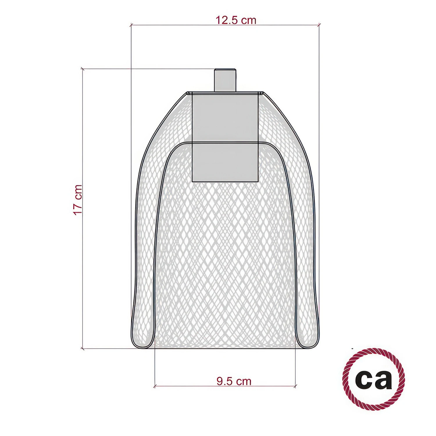 Gabbia paralume GhostBell in metallo con kit portalampada E27