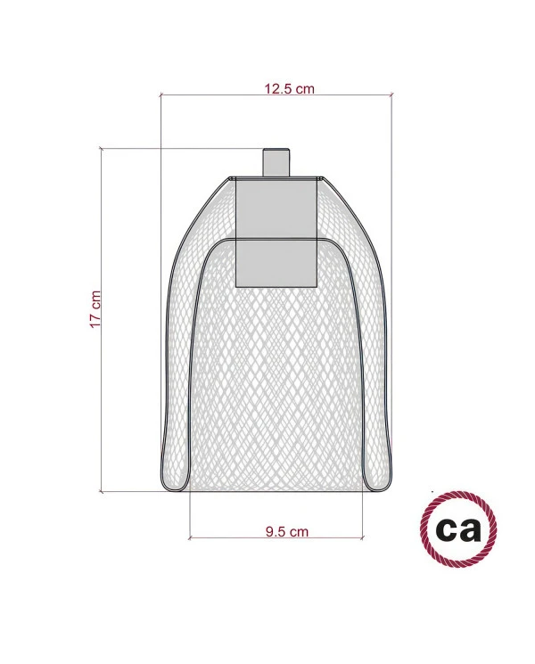 Gabbia paralume GhostBell in metallo con kit portalampada E27