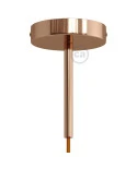 Kit rosone cilindrico in metallo con serracavo da 15 cm