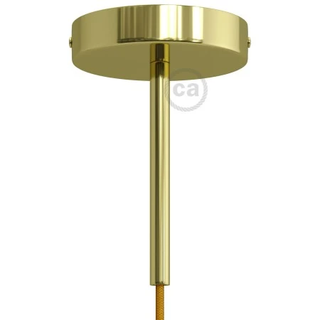 Kit rosone cilindrico in metallo con serracavo da 15 cm - Ottone