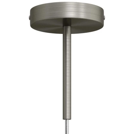 Kit rosone cilindrico in metallo con serracavo da 15 cm - Titanio satinato