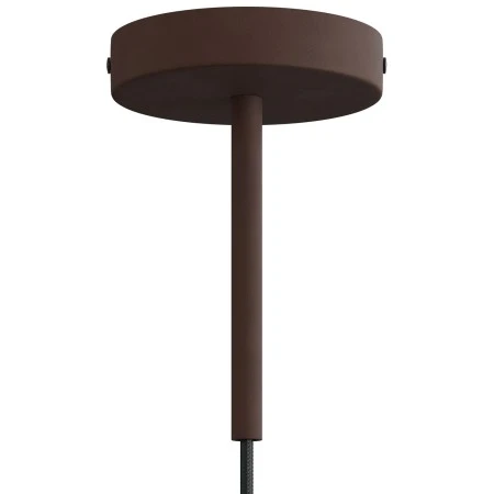 Kit rosone cilindrico in metallo con serracavo da 15 cm - Ruggine scura verniciata