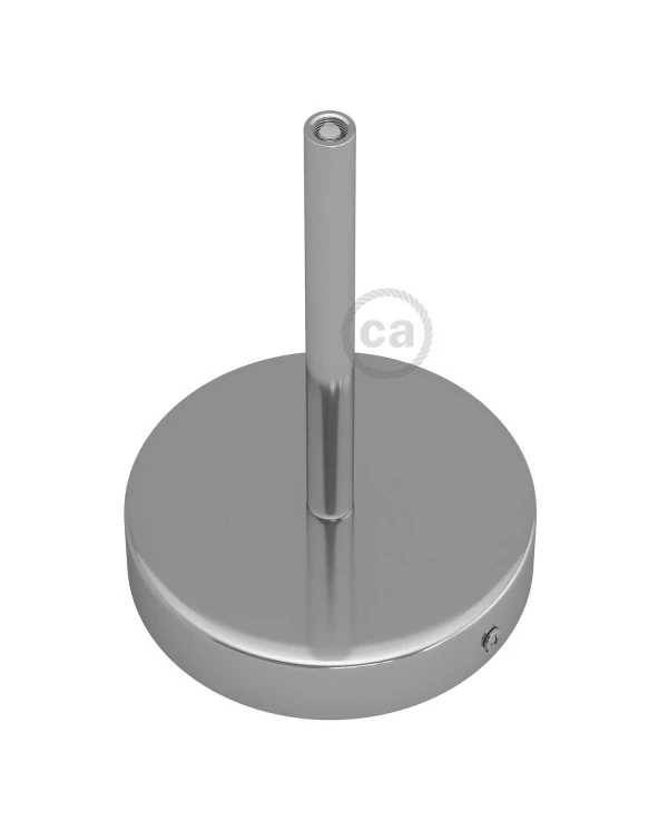 Kit rosone cilindrico in metallo con serracavo da 15 cm
