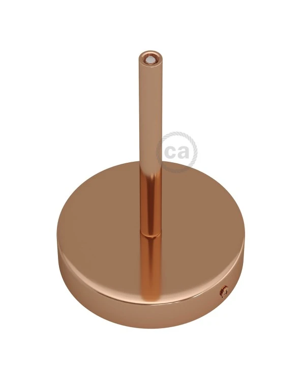 Kit rosone cilindrico in metallo con serracavo da 15 cm