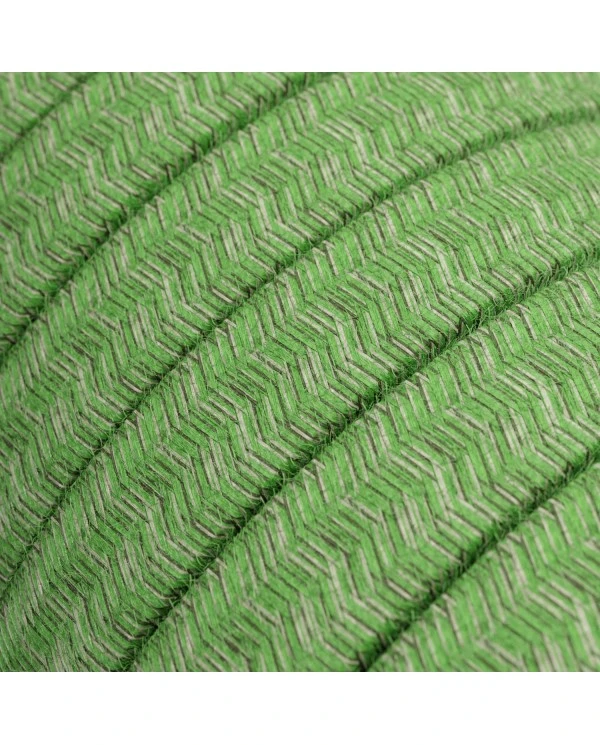 Cavo elettrico per catenaria rivestito in cotone Verde Pixel Bronte CX08 - UV resistant