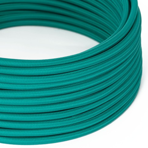 Cavo tessile Turchese lucido - L'Originale Creative-Cables - RM71 rotondo 2x0,75mm / 3x0,75mm