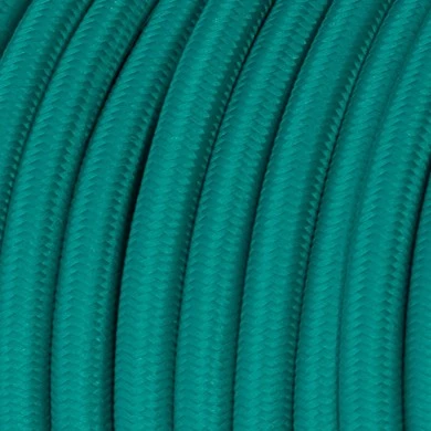 Cavo tessile Turchese lucido - L'Originale Creative-Cables - RM71 rotondo 2x0,75mm / 3x0,75mm