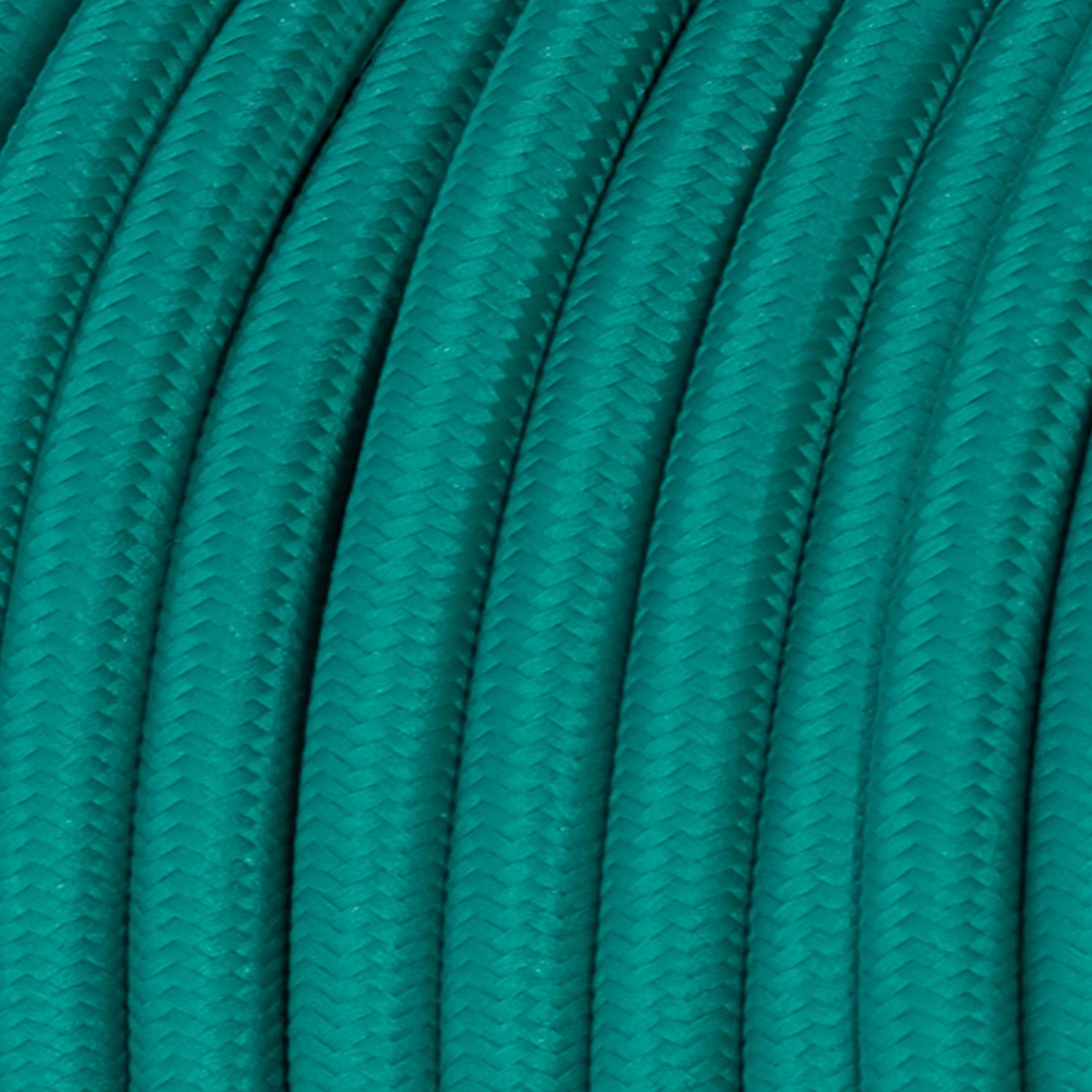 Cavo tessile lucido color Turchese - L'Originale Creative Cables, progettato per valorizzare le tue lampade - RM71