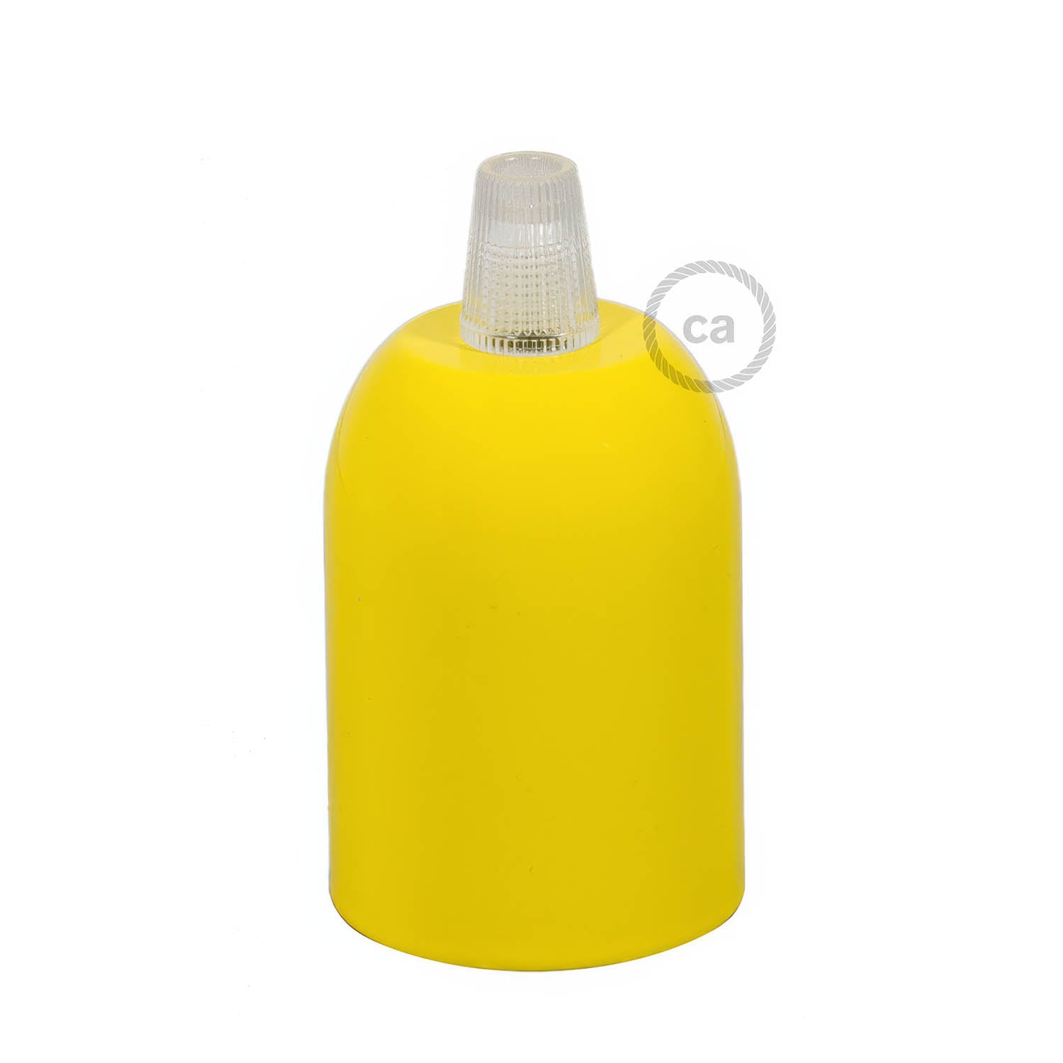 Kit portalampada E27 semisferico in metallo  - Giallo