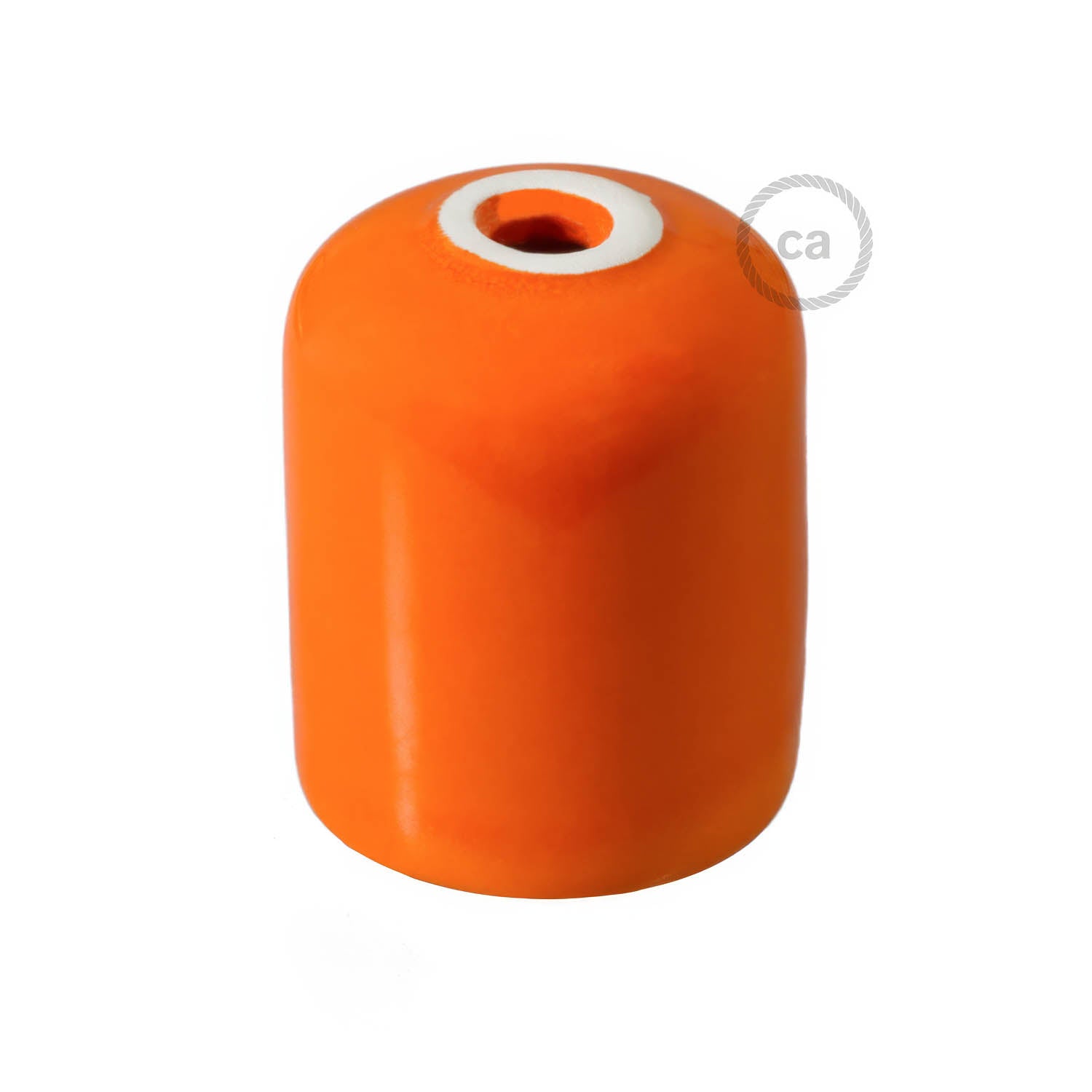 Kit portalampada E27 in ceramica - Arancione