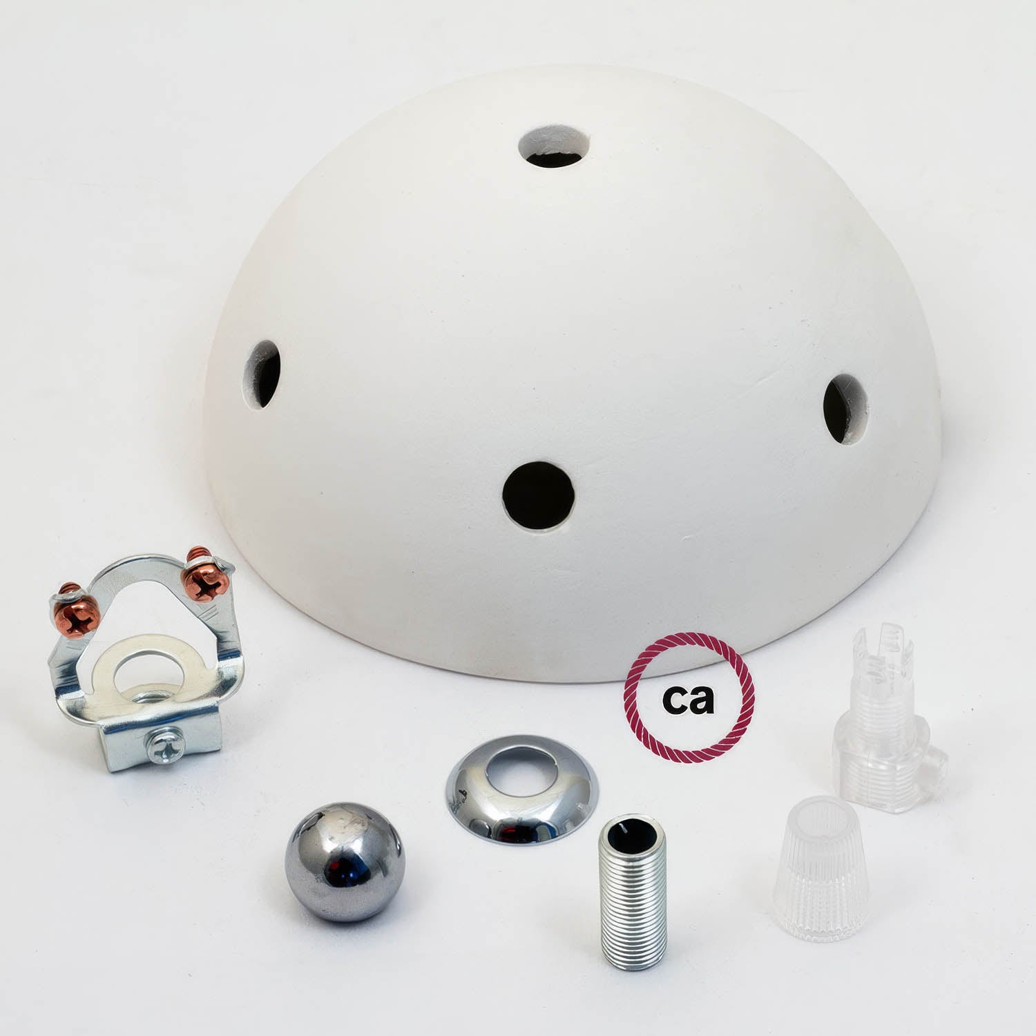 Kit rosone in ceramica a 7 fori - Biscotto