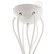 Kit rosone in ceramica a 7 fori - Bianco