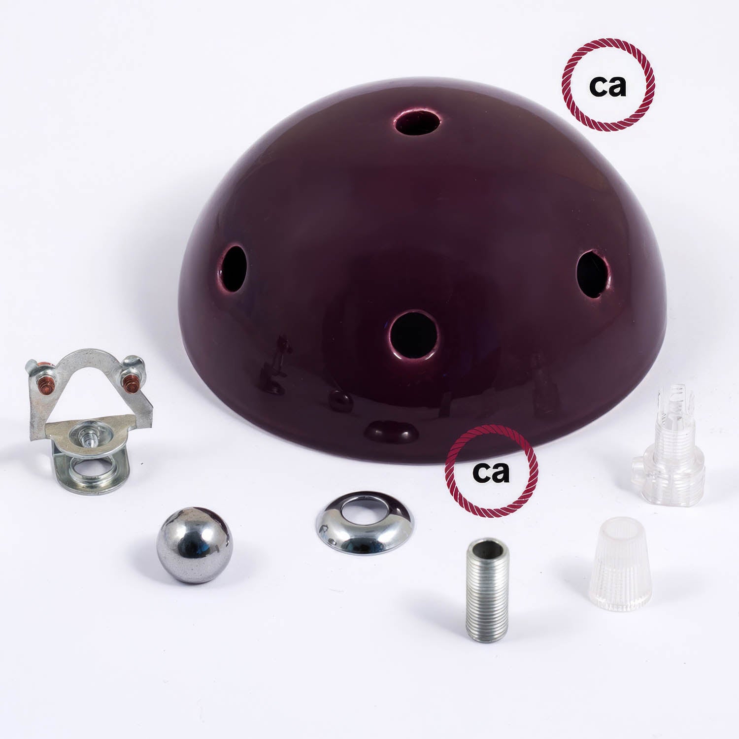 Kit rosone in ceramica a 7 fori - Viola