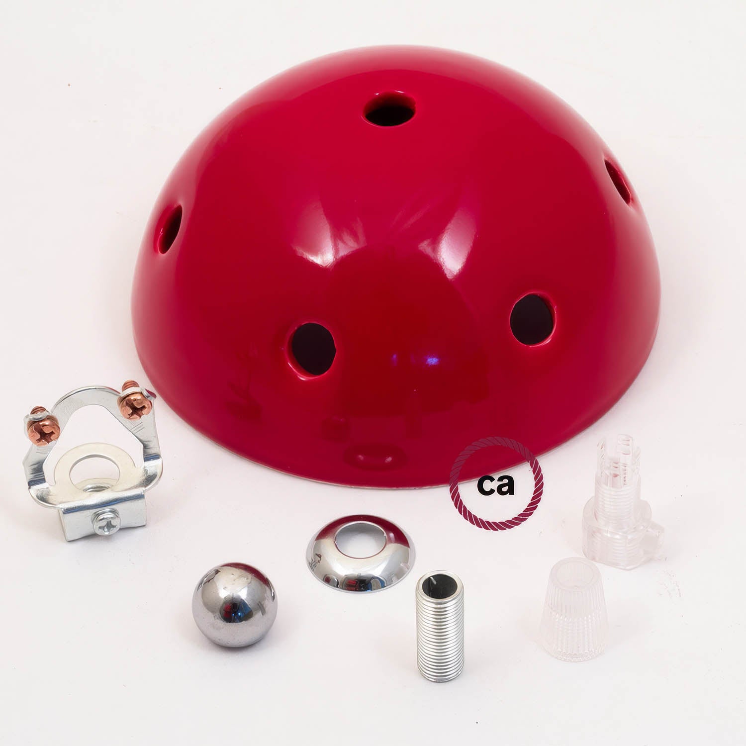 Kit rosone in ceramica a 7 fori - Rosso