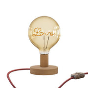 Lampada da tavolo Posaluce Love in legno - Neutro