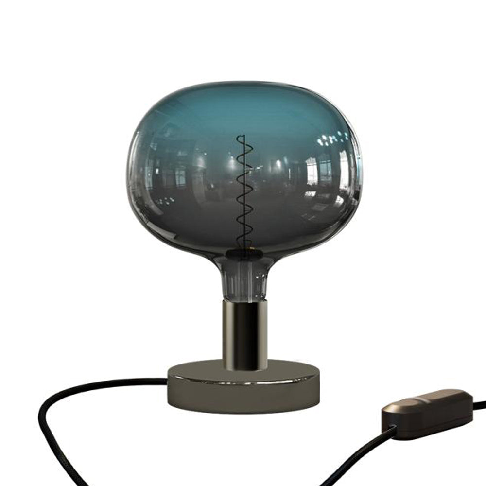 Lampada da tavolo Posaluce Cobble in metallo - Nero perla