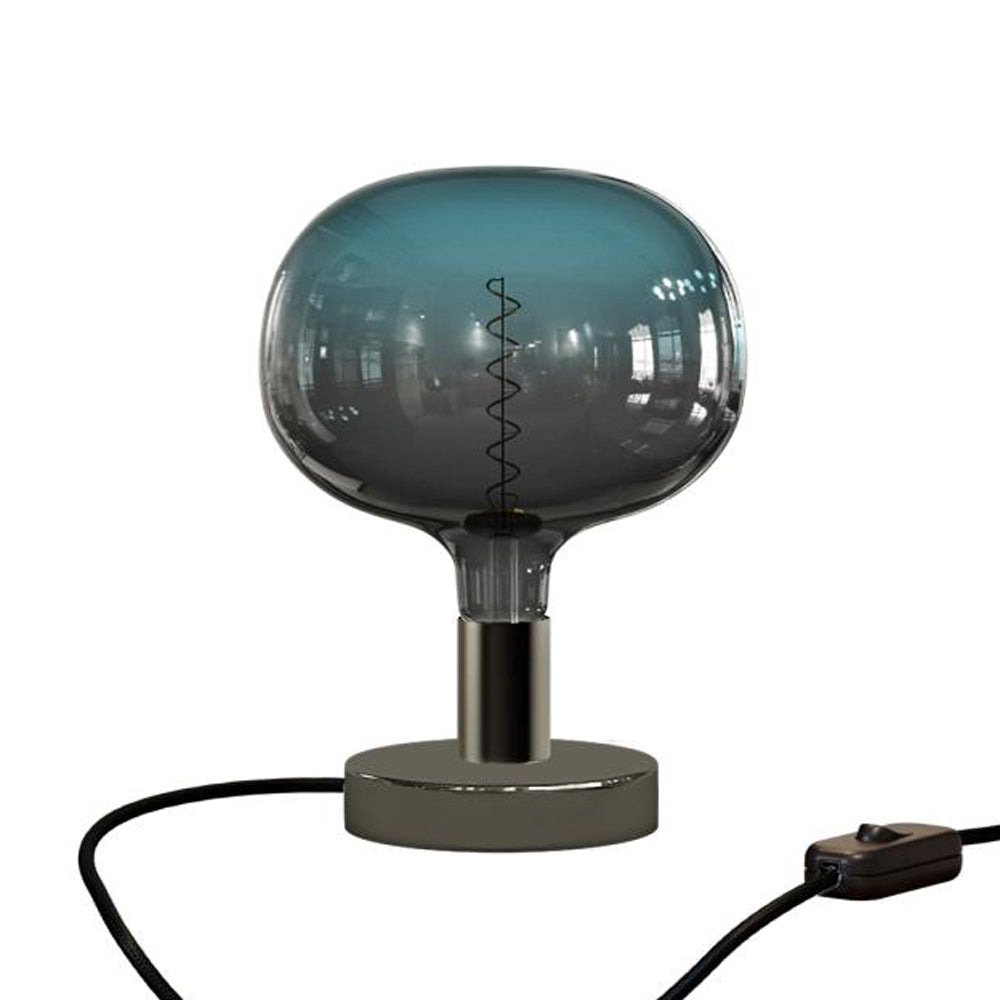 Lampada da tavolo Posaluce Cobble in metallo - Nero perla